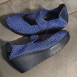 Navy Blue platform sandals